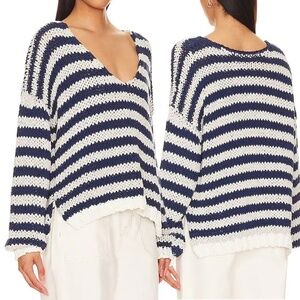 Free People Portland Crochet Cotton Knit Pullover